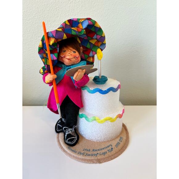 Vintage Annalee Doll Society Logo Kid 15th Anniversary Doll 1998-1999 - Picture 1 of 9